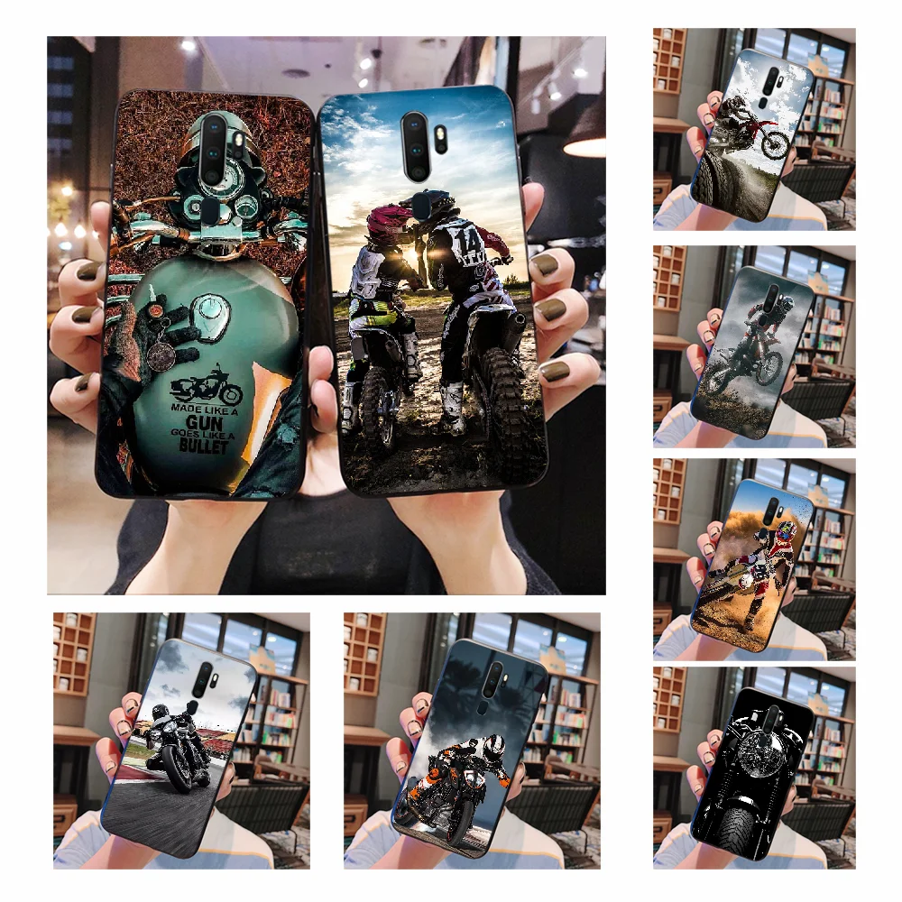 NBDRUICAI Retro Moto Cross Motorcycle DIY Printing Phone Case cover Shell For Oppo A5 A9 2020 A11x A71 A73S A1K A83 case | Мобильные