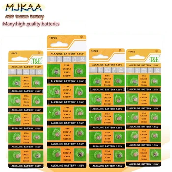 

Cheap MJKAA 200PCS AG0 1.55V Button Battery LR69 LR521 379 ASR521SW D379 V379 SR63 Ues for Watch And Toy