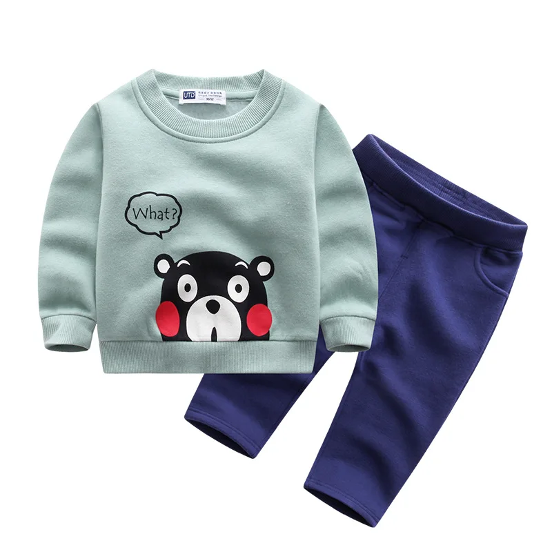 

BOY'S Spring And Autumn Set 2018 Small CHILDREN'S in New Style CHILDREN'S Garment Sports Hoodie Two-Piece Set Baby Cartoon Tops