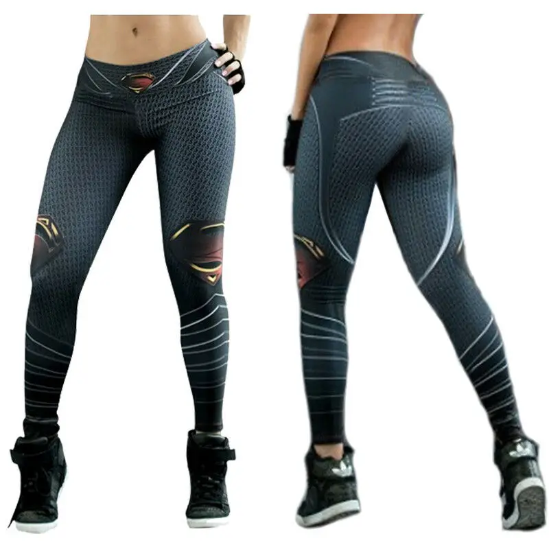Новая женская спортивная одежда Спортивная одежда для спортзала спортивные брюки, штаны для бега леггинсы с 3D принтом Высокая талия Леггинсы