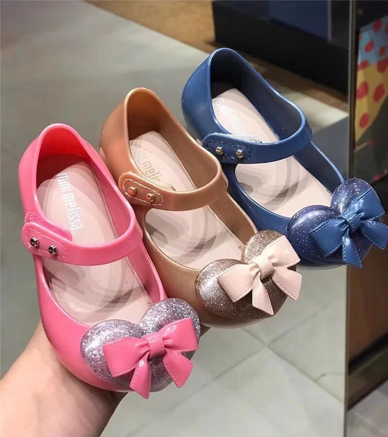 Mini Melissa Ultragirl IX; Новинка года; летняя прозрачная обувь с сердечками для девочек; нескользящие сандалии для девочек; пляжные сандалии для малышей