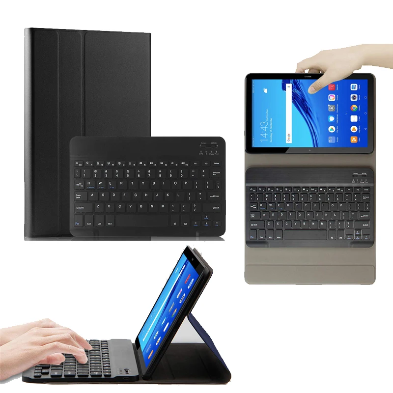 

For Huawei Mediapad T5 10.1" AGS2-W09/L09/L03/W19 Case Wireless Bluetooth Keyboard Cover Pencil Holder For Huawei T5 10.1 Case