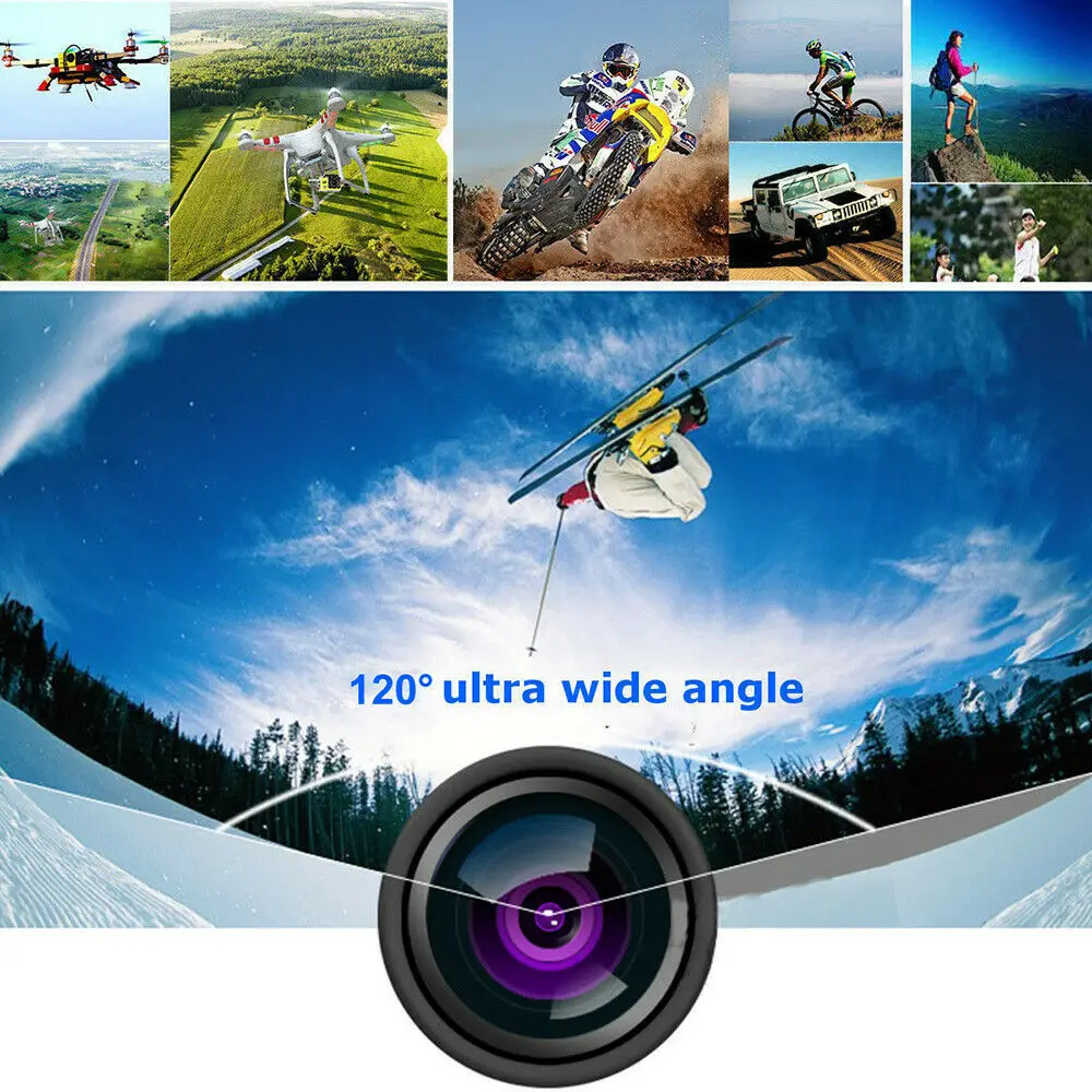 Black Motor Bike Motor Cycle Action Helmet Sports Camera DV Cam HD 1080P