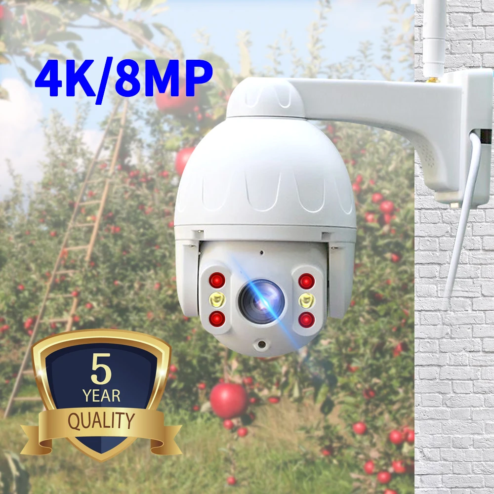 Ip камера N_eye 8 Мп 4K HD уличная Водонепроницаемая с цветным ночным видением PTZ Wi Fi