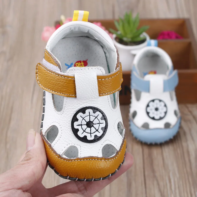 

New Style Summer Hollow out Baby Toddler Shoes 0-2-Year-Old Soft-Sole Cowhide Learner Infant CHILDREN'S Shoes