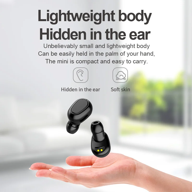 TWS Bluetooth Earphone With Microphone Wireless Bluetooth Earbuds Earphones Waterproof Noise Cancelling Headsets