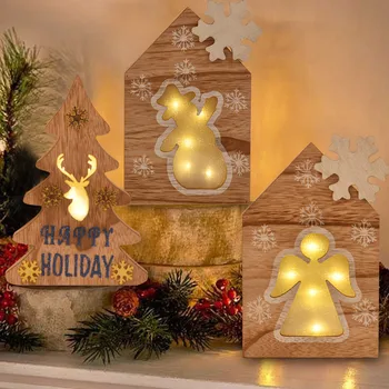 

Hot Sale HOME Model Tree Wooden Night Light LED Wall Night Lights Lamp Home Ornaments Desk Decor for Kids Christmas Day