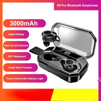 

Wireless Bluetooth Earphone IPX7 Waterproof Sport Earbuds Headset for Phone Tablet Blue Tooth 5.0 Earbuds Wich Charge Power Bank