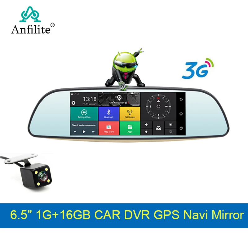 Автомобильный видеорегистратор Anfilite 3G Android FHD 1080P GPS навигатор|gps navigation|navigator rearview