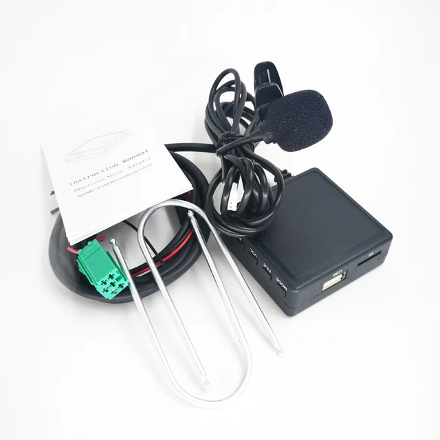 $US $16.19  Biurlink 3.5 MM AUX USB Flash Drive TF Microphone Handsfree Media Bluetooth for Mini Input ISO 6Pin