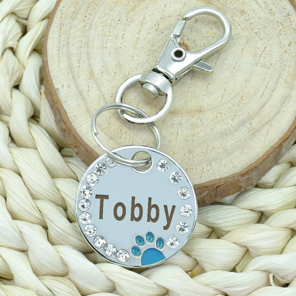 Custom Anti-lost Collar Puppy Accessories Name Pendant Tags Cat Steel ID Dog Dog Tag Engraved Pet Tag Paw Stainless Personalized