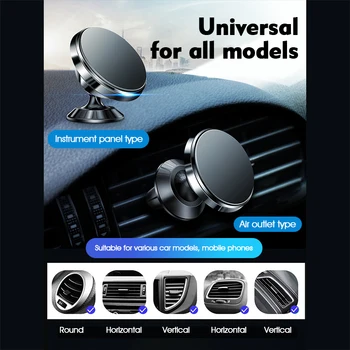 LCHEERS Car Phone Holder Magnetic Universal Magnet Phone Mount For iPhone X Xs 12 Max Samsung Car Mobile Cell Phone Holder Stand - Image 4