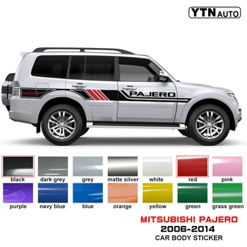 

2 Pieces 4x4 off road racing side door body graphic vinyls car accessorie sticker custom fit for mitsubishi pajero 2006-2014