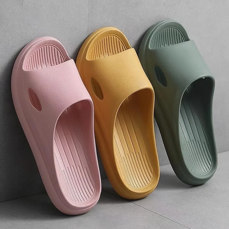 

Women Thick-Soled Slippers Summer Home Bathroom Eva Soft Sole Slide Sandals Leisure Men Ladies Indoor Bathroom Anti-slip Shoes