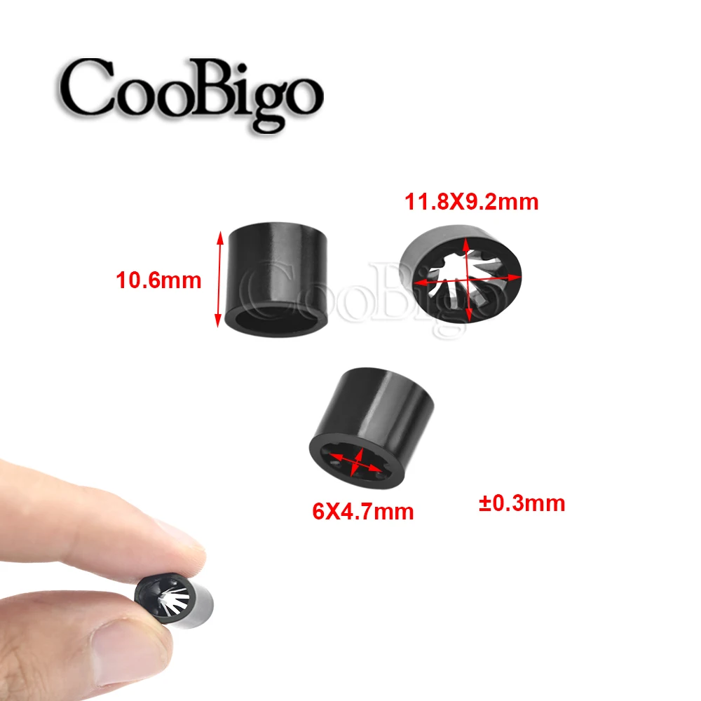 50 Pezzi Cord End Lock - Chiusure Scorrevoli Per Braccialetti Eventi In Plastica Nera - Foto 6