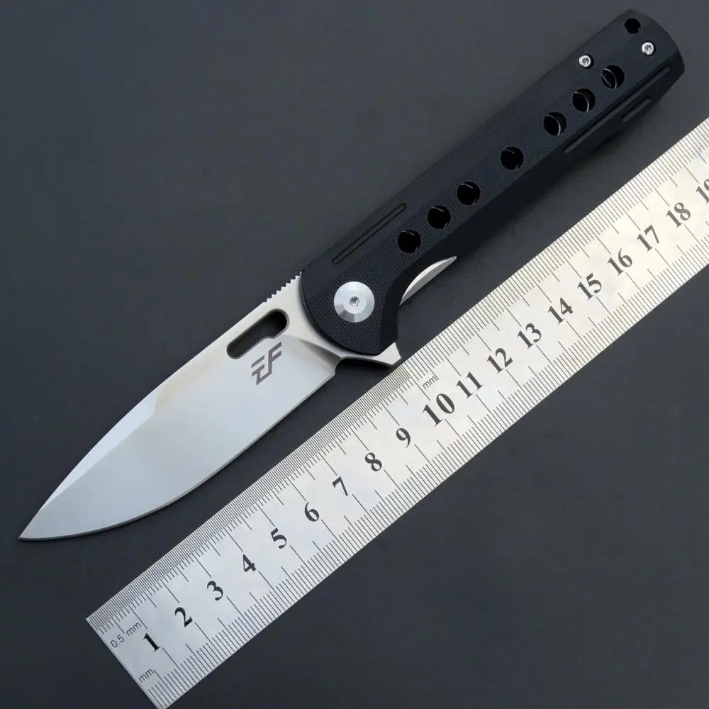 a Eafengrow EF910 Camping Hunting Pocket knife D2 Blade+G10 Carbon Fiber Handle knife Survival Folding tool edc outdoor tool - Цвет: a