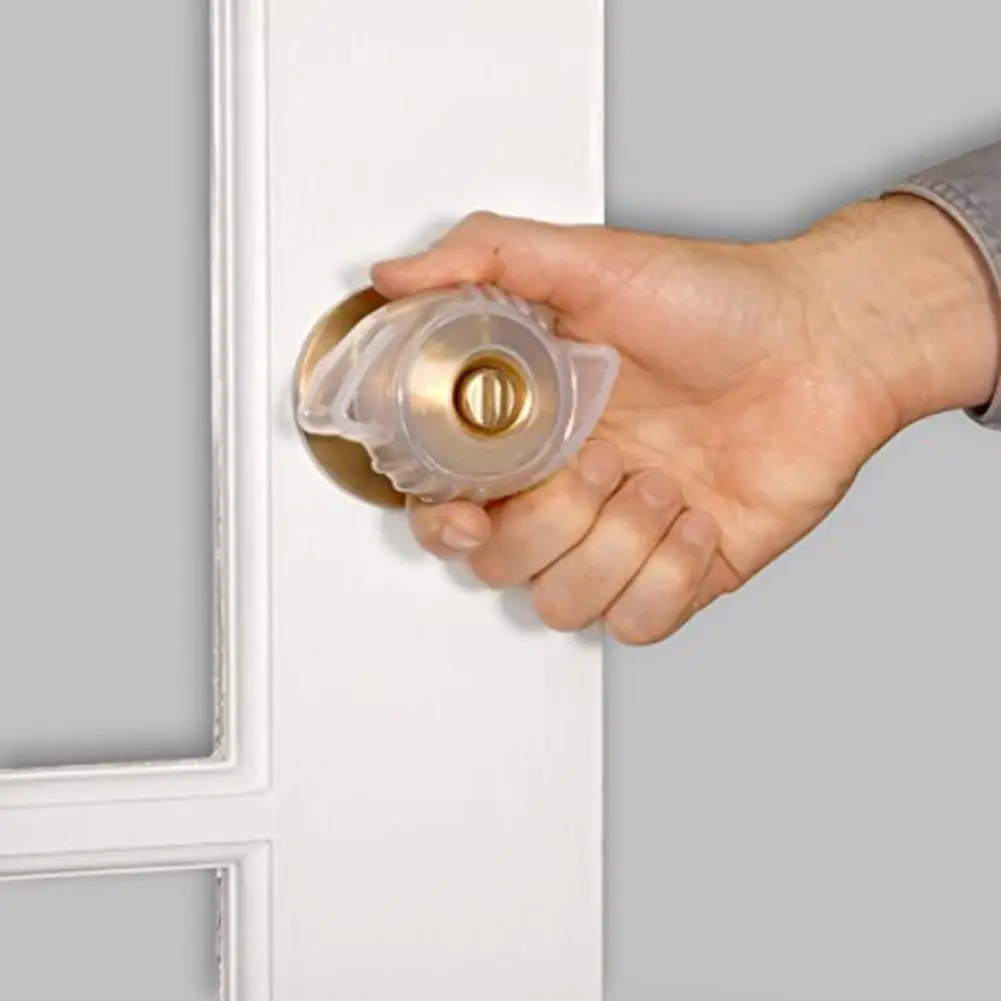 

Creative 2pcs/set Paste Stick-on Door Knob Handle Glass Window Easy Push Pull Aid Opening Tool Door Knob Cover Home Accessories