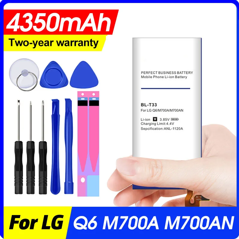 4350 мА/ч BL T33 запасная батарея для LG Q6 M700A M700AN M700DSK M700N батареи|Аккумуляторы