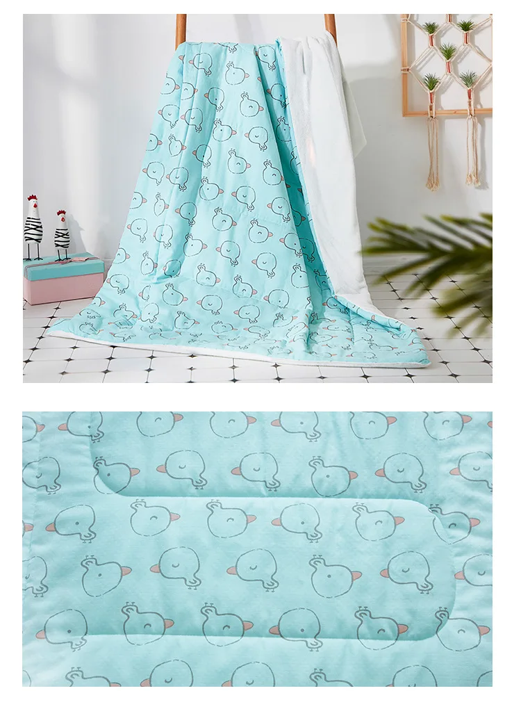 2 четырехслойные летние постельное белье с рисунком Одеяло для малышей детское одеяло моющаяся с кондиционерами Стёганое одеяло для новорожденных Пеленальное Одеяло