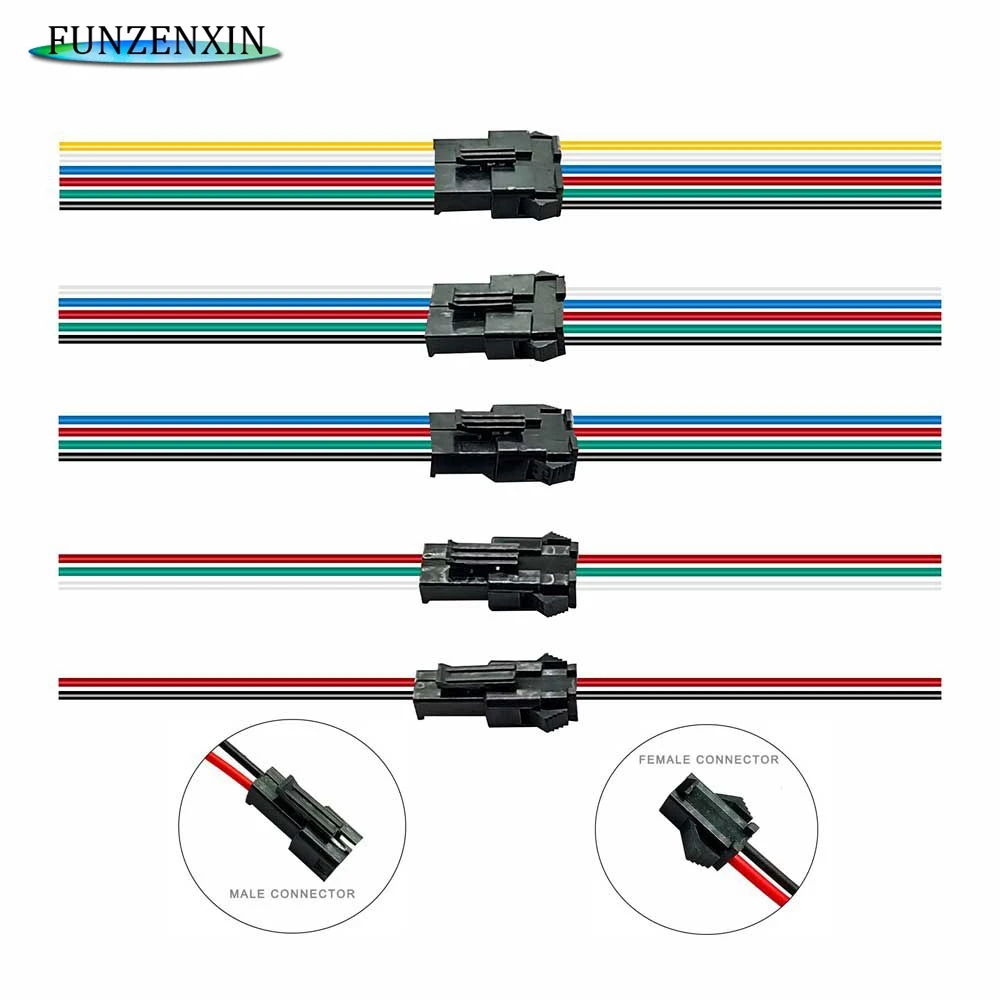 15 см 2/3/4/5/6pin JST разъем мужского и женского пола для WS2812B SK6812 5050 3528 Светодиодные