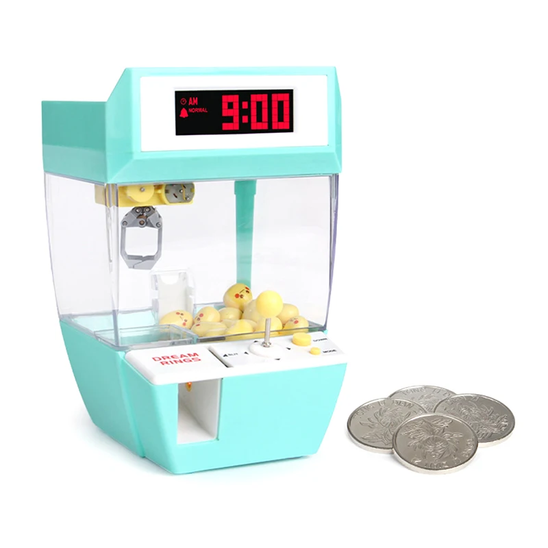Atrapasueños-reloj despertador con monedas, máquina de grúa de juego, muñeca Candy, garra, Arcade, juguete automático, pasatiempos para niños, entretenimiento