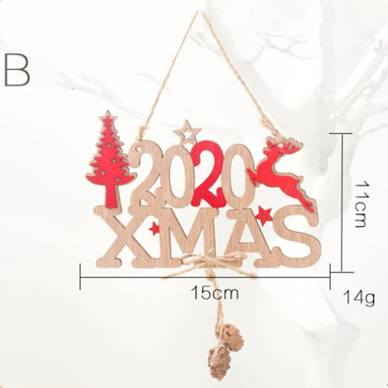 Год, рождественские деревянные украшения, рождественские украшения для дома, украшение на елку, подвесное украшение, Navidad, Q