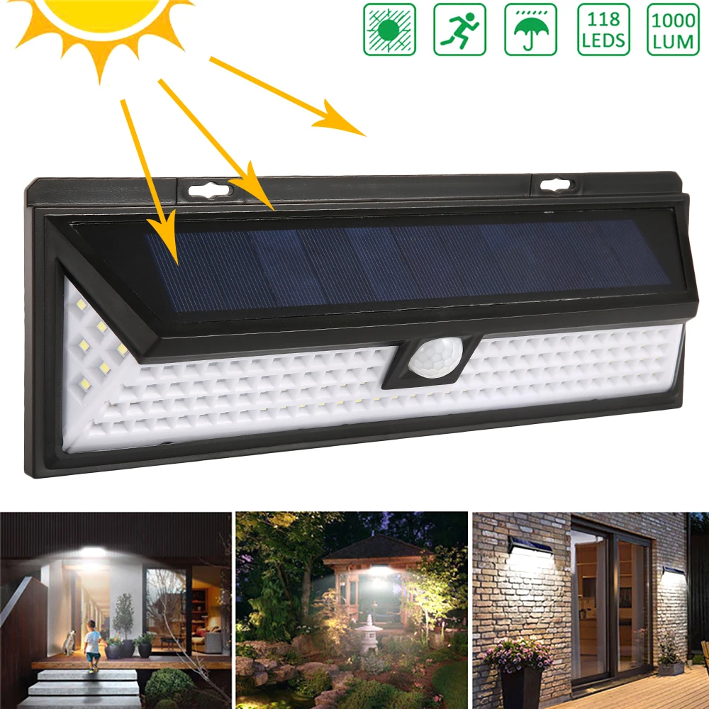 Светодиодный уличный светильник на солнечной батарее, аварийный безопасный светильник IP65, водонепроницаемый Солнечный садовый светильник, настенный светильник на солнечной батарее
