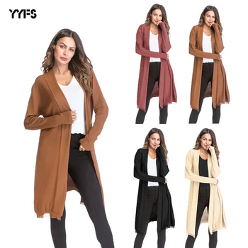 

Womens autumn winter explosions thin long-sleeved sweater fashion casual solid color cardigan shawl coat