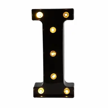 

Luminous LED Letter Night Light Creative 26 English Alphabet Number Battery Lamp Romantic Wedding Party Valentine's Day Decor