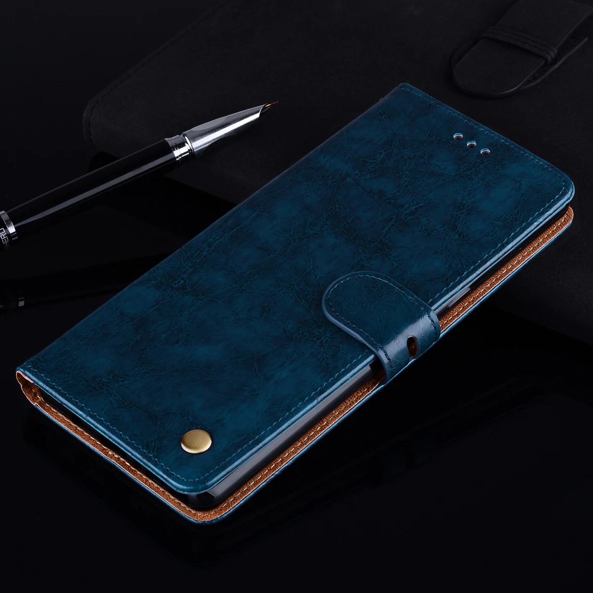 Роскошный кожаный чехол-книжка с отделениями для карт чехол для samsung Galaxy S8 S10 S9 плюс S10E S 10 8 GalaxyS8 GalaxyS9 GalaxyS10 S10+ S9+ S8+ книга чехол - Цвет: Blue