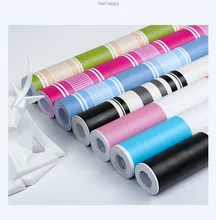 Striped Self-adhesive Wallpaper PVC Waterproof Sticker For Children's Room Living Room Background Wall Bedroom Home Decoration F