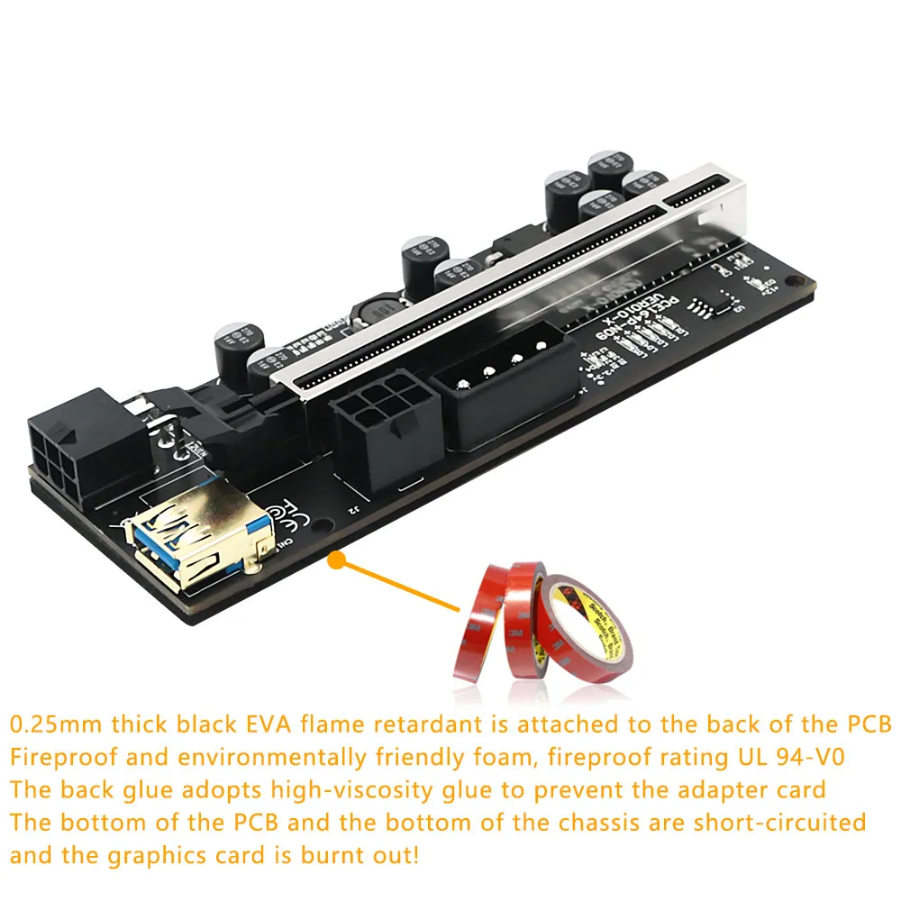 pcie riser mais cabo de usb cabo riser gpu pci express riser para placa de vídeo para mineração bitcoin mineiro