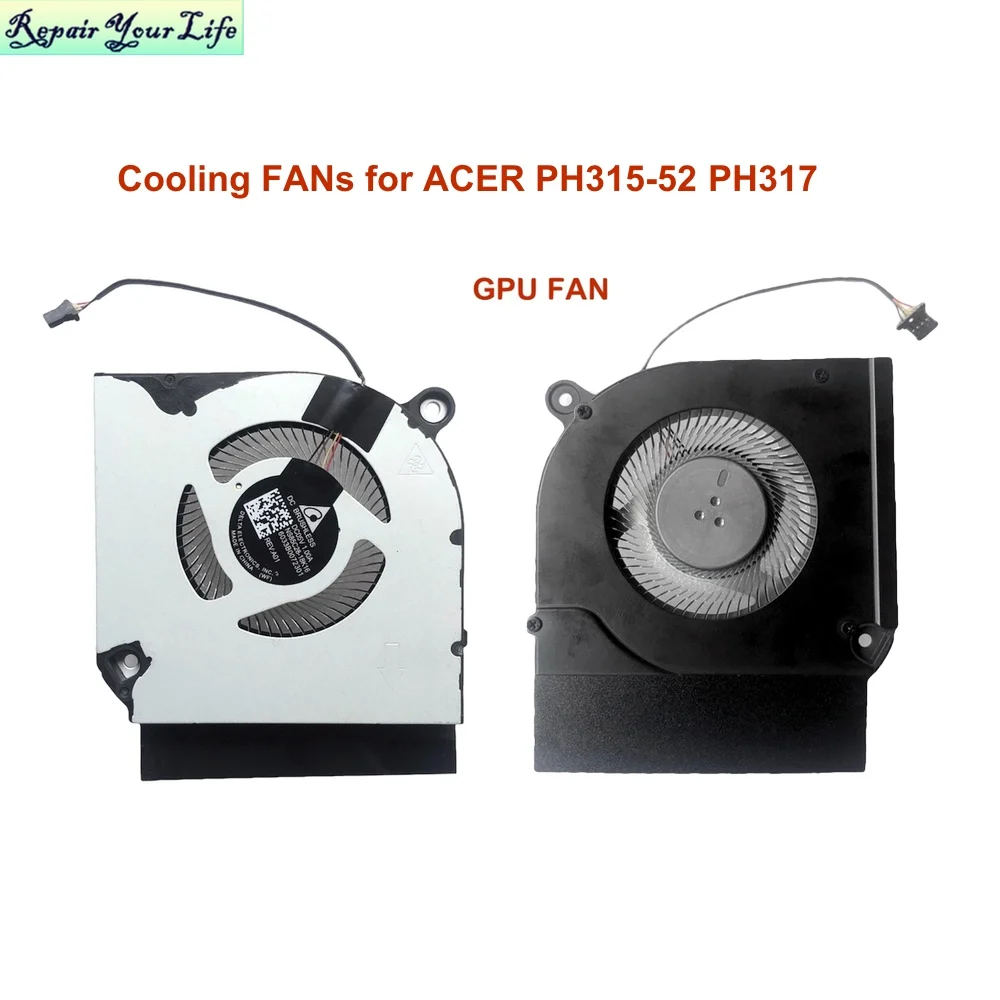 Generic Cpu Gpu Cooler Cooling Fans For Acer Predator Helios 300 Dc