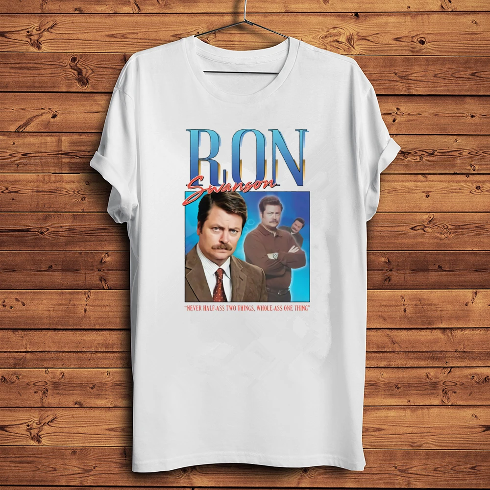 Ron Swanson Omaggio T-Shirt Parchi Divertenti E Rec Tv Show Ispirato Tee Swanson 2020 Parchi E Rec Fan Shirts Hipster Tops