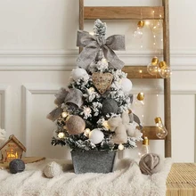 Рождественский набор с вельветовой подкладкой Рождественская елка 60/90 см Настольная мини-елка праздничные поставки искусственное дерево