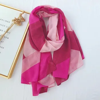 

luxury brand women cotton scarf summer silk scarves shawls lady wraps soft pashimina female Echarpe Designer beach stole bandana