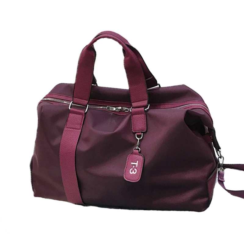Мужская и Женская Повседневная сумка для фитнеса, нейлоновая дорожная сумка, новая Большая вместительная уличная спортивная сумка, модная вечерняя сумка на выходные - Цвет: Purple