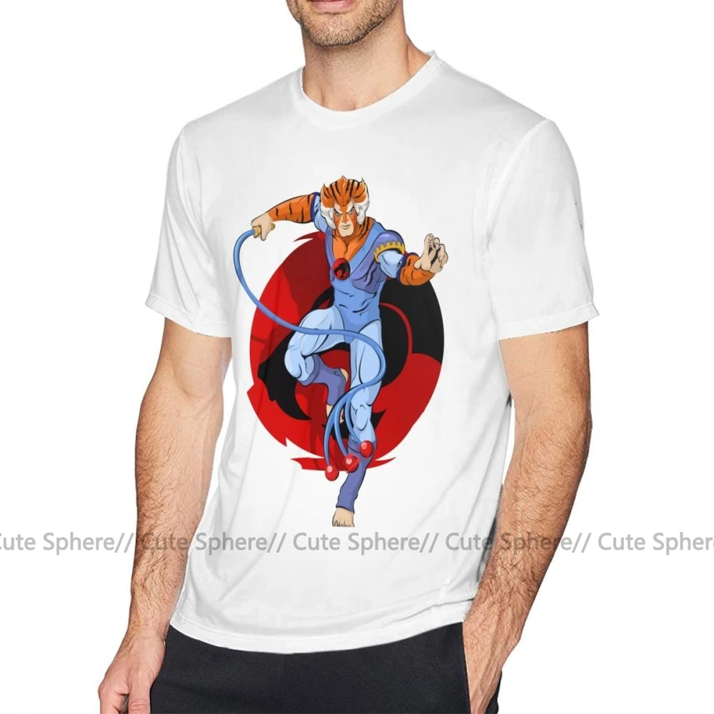 Thundercats футболка Tygra футболка пляжная забавная футболка из хлопка с коротким рукавом для мужчин футболка с принтом - Цвет: White