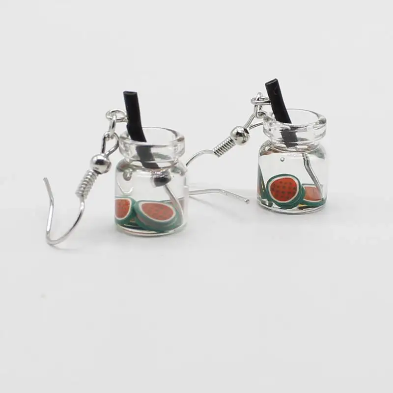 5X Simulation Fruit Juice Glass Best Earring Necklace Small Pendant Keychai best