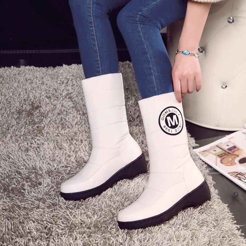 

Winter New Style Warm yu rong xue Waterproof Anti-slip Snow Boots Short WOMEN'S Boots Snow plus Velvet Middle Boots Short Boots