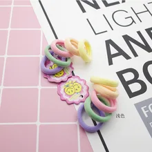 Цветные Ультра-тянущиеся Детские пальцевые полотенца в Корейском стиле для девочек без швов для завязывания волос лента для волос 2 юаней аксессуары для волос