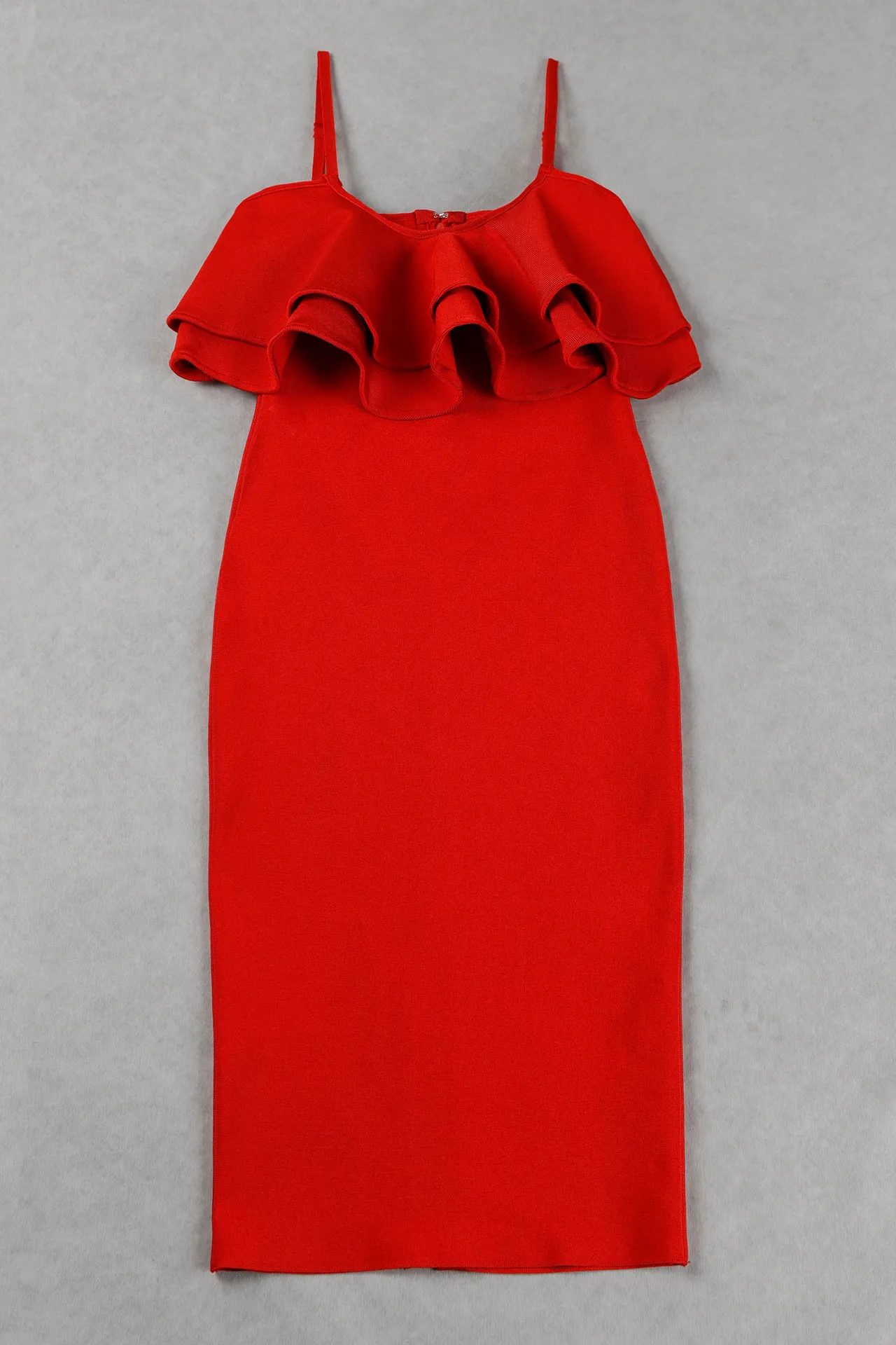 Красное платье с оборками на тонких бретельках, женские вечерние облегающие Клубные Модные облегающие платья, стильные халаты