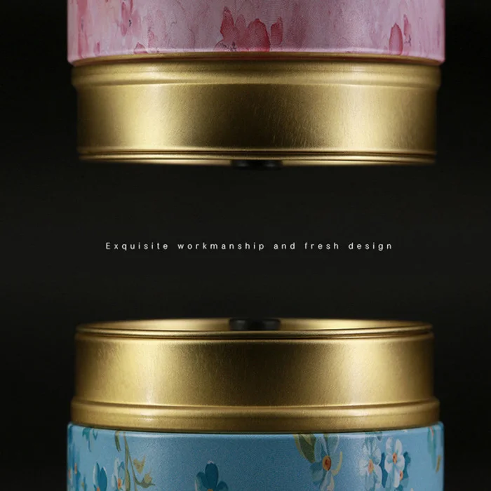 Многофункциональная китайская стильная чайная добавка круглая металлическая коробка для чая баночка с крышкой TSH Shop