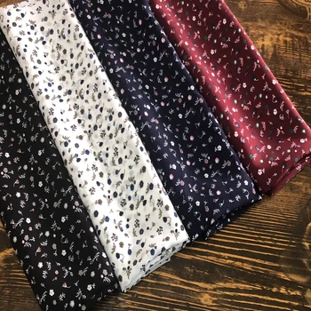 

0 Autumn New Style Fine Linen Chiffon South Korean Silk Floral Cloth WOMEN'S Blouse Base Lining Clothing Fabric/1 M