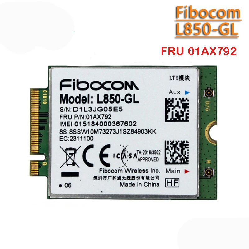 Fibocom L850-GL FRU 01AX792 LTE Cat9 module for Thinkpad X1 carbon 6th/7th gen X280 T580 P52s P53 X1 Yoga 5th gen L580 X380 Yoga bozhuorui case for kindle paperwhite 1 2 3 5th gen 6th gen 7th gen magnetic smart protective cover with auto sleep wake