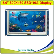 5," 5" дюймов 800*480 SSD1963 TFT резистивный сенсорный ЖК-модуль дисплей экран панель с PCB адаптер для STM32/51/AVR