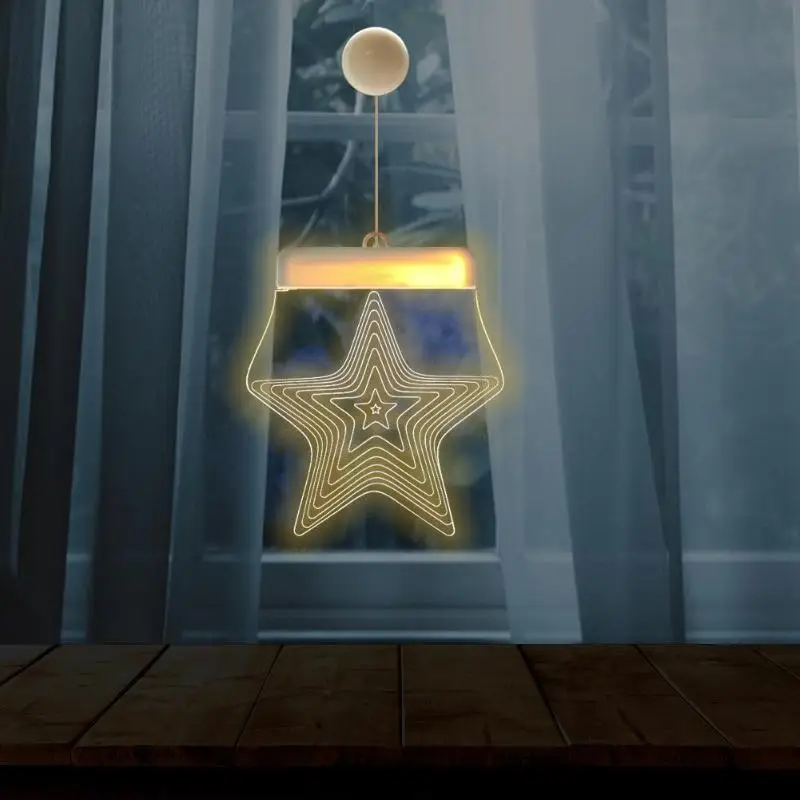 

Star LED Fairy String Light Romantic Love Shape LED Lamp Hanging Wall Lamp Wedding Party Window Decor Home Supplies