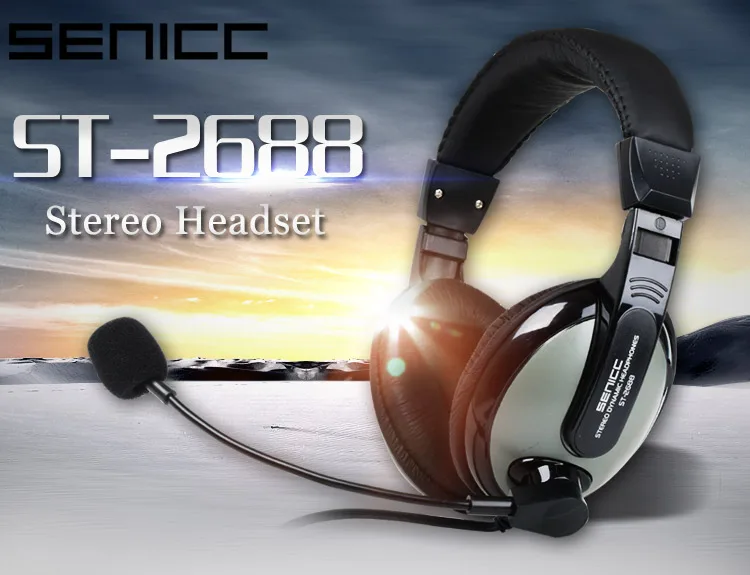 SENICC ST-2688, профессиональная электронная Спортивная игровая гарнитура, наушники с микрофоном для ноутбука, компьютера, Интернет-кафе, онлайн-чата