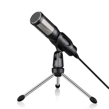 

Aluminum alloy Recording MicroPhone Karaoke Mic USB Condenser with Tripod for PC Laptop Game Chat Studio Microphone