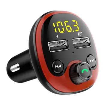 

Wireless Mp3 Bt21 Multifunctional Car Handsfree Call Dual Fast Charging Ports Multiple Effects Protection 1 Pcs